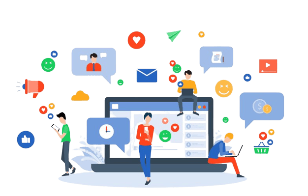 Aumente seu alcance de mídia social com a solução de mídia social da Saleoid