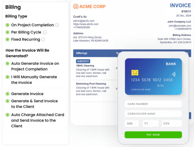 Built-In Automated Billing for Projects