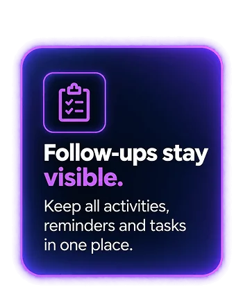 AI suggested next actions for a sales lead