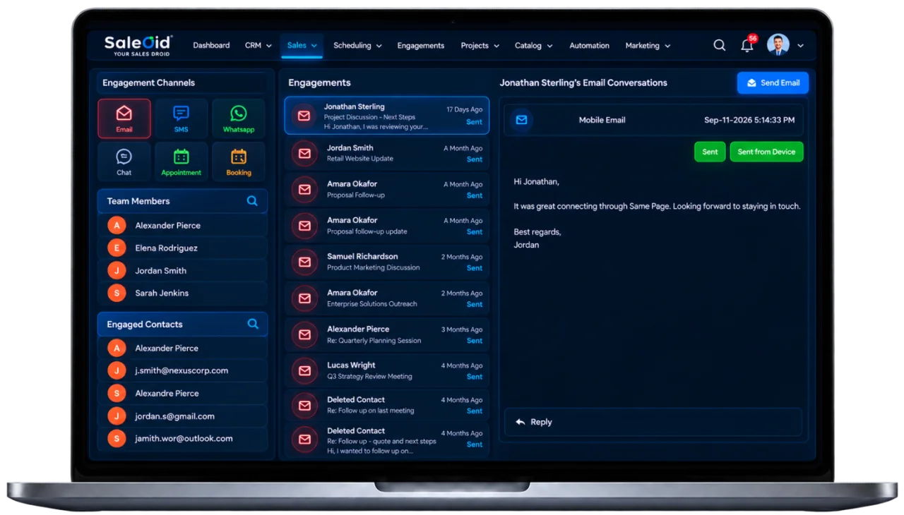 Saleoid unified customer conversation inbox